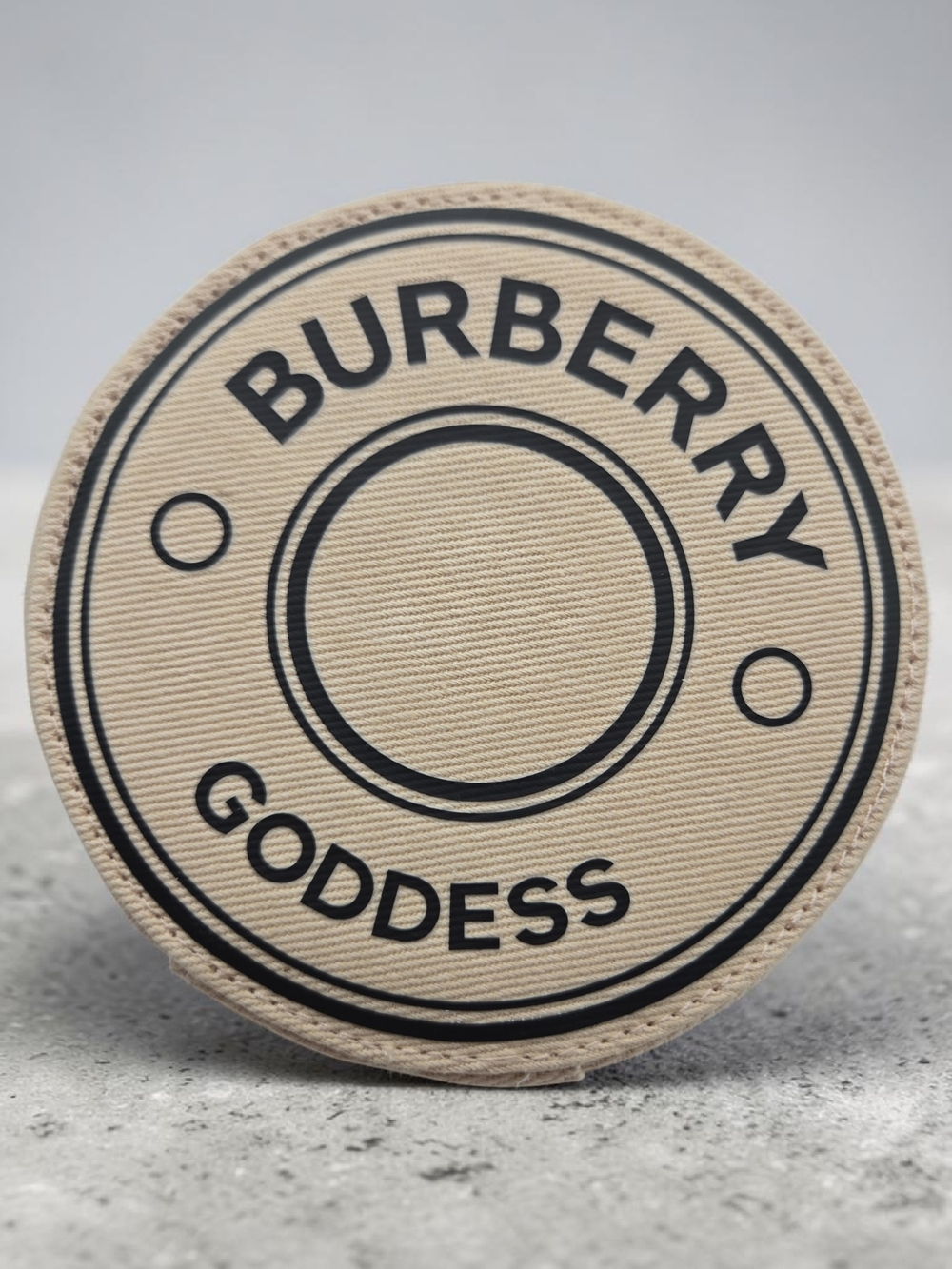 Burberry Beige Round 'Goddess' Fabric Accessory